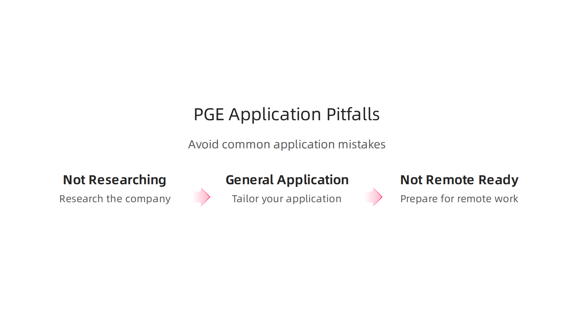 Key mistakes job seekers make when applying for PGE roles and how to avoid them for a stronger application.
