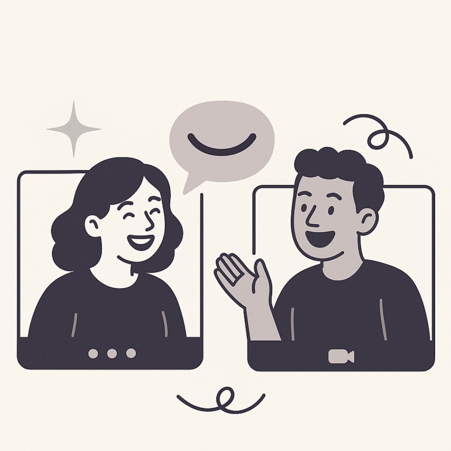 A professional engages confidently in a virtual meeting, demonstrating strong communication and presentation skills in a remote setting.